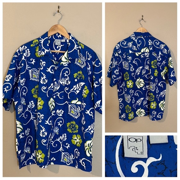Ocean Pacific Men's Tiki Shirt Size Large - Picture 1 of 5